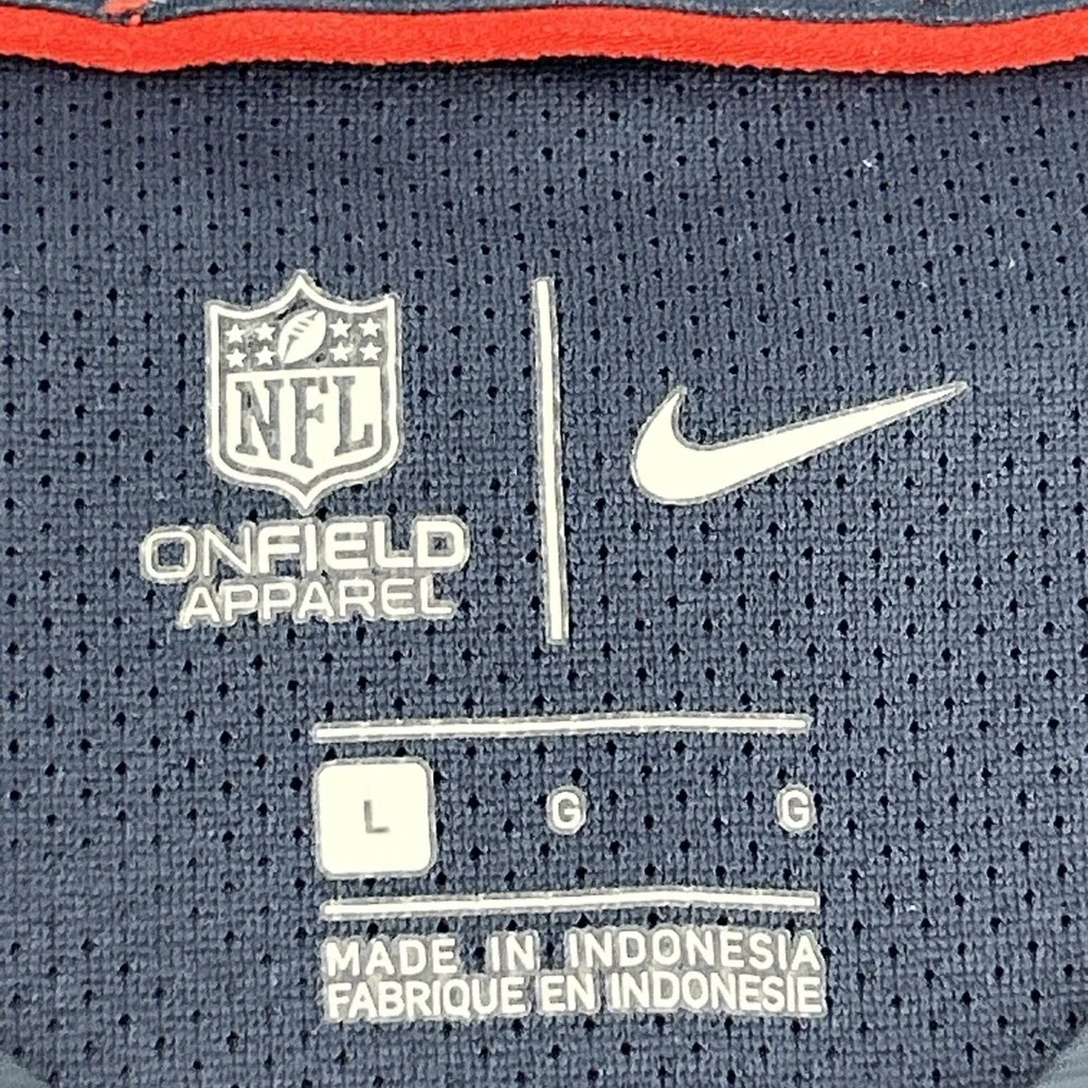 New England Patriots Men's L Blue Nike On Field Lightweight 1/2 Zip Pullover NFL